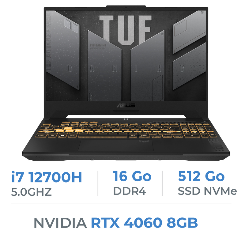 ASUS TUF GAMING F17-TUF707ZV4-HX022W Intel Core i7 12700H/16GB/512GB SSD/RTX4060 8GB/17.3'' FHD