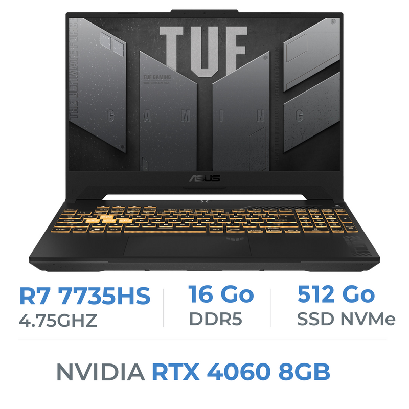 ASUS TUF GAMING F17-TUF707NV AMD Ryzen 7 7735HS/16GB/512GB SSD/RTX4060 8GB/17.3'' 144Hz