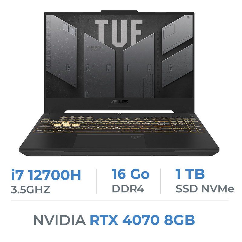 ASUS TUF Gaming F15 FX507 Intel Core i7-12700H/16GB/1TB SSD/RTX4070 15.6"