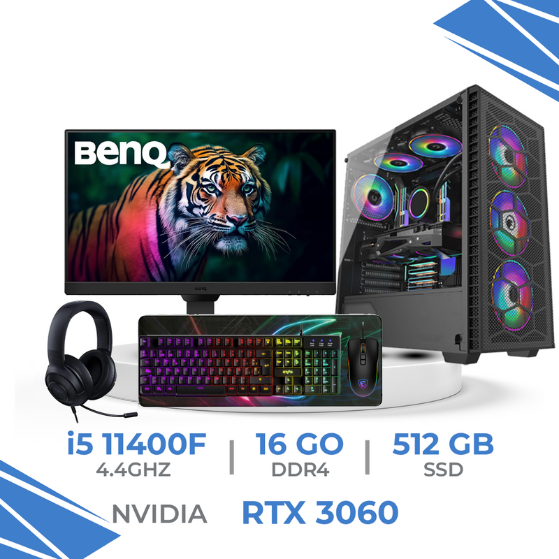 Setup Complet Techspace Intel Core i5 11400F/512GB SSD/16GB/RTX 3060