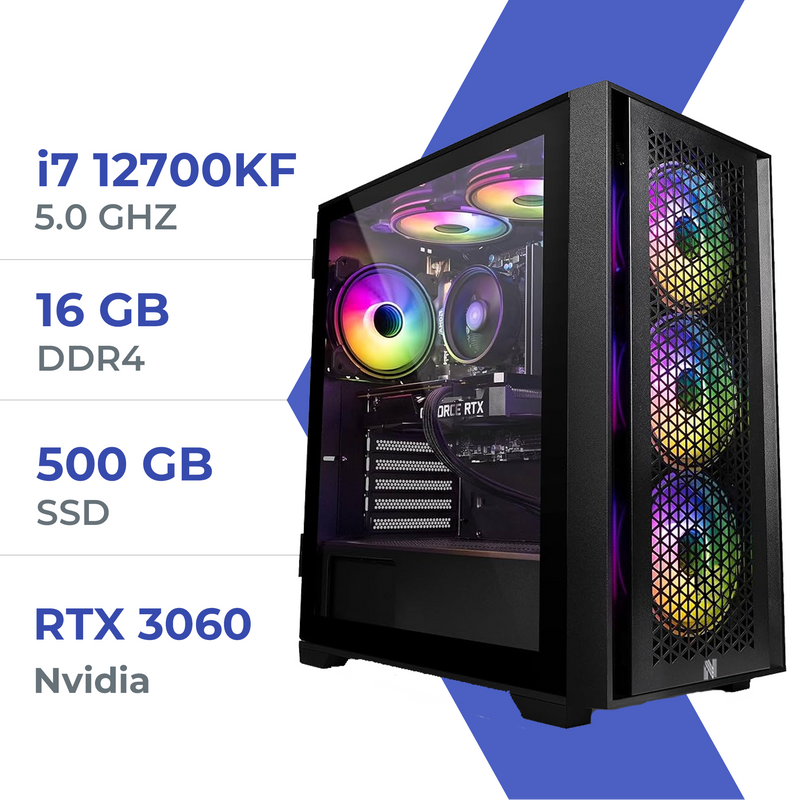 PC Gamer Techspace i7 12700KF/500 SSD/16GB/RTX 3060