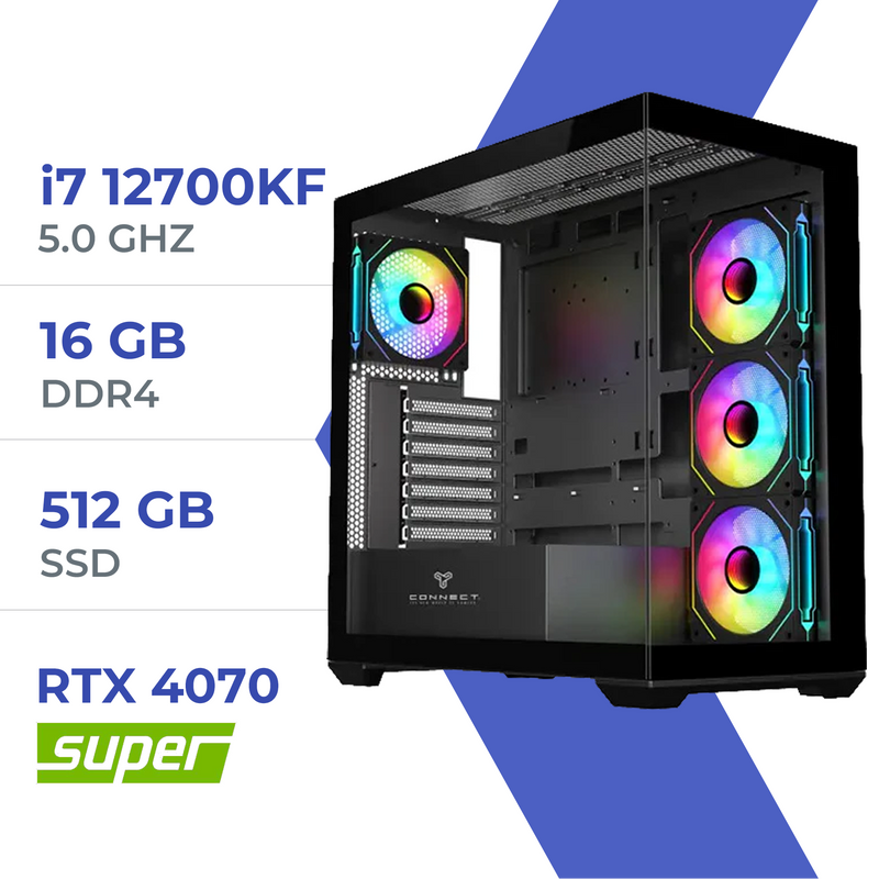 PC Gamer Techspace i7 12700KF/512GB SSD/16GB/RTX 4070 super