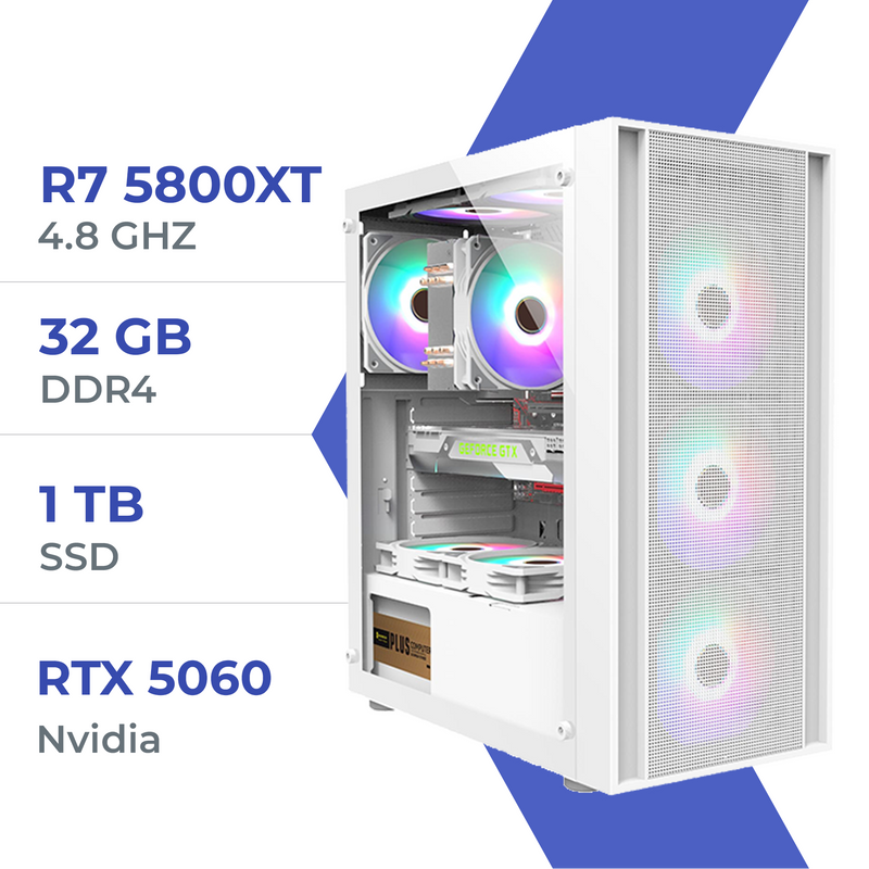 PC Gamer Techspace Ryzen 7 5800XT/1 TB SSD/32GB/RTX 5060