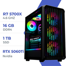 PC Gamer Techspace  R7 5700X/1TB SSD/16GB/RTX 5060Ti 8GB