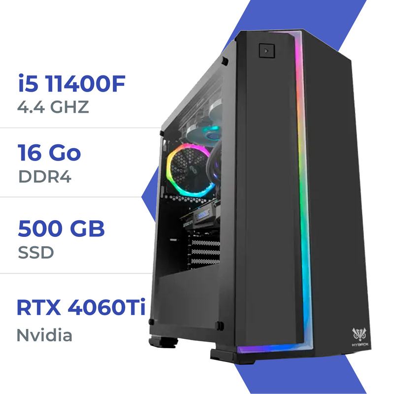 PC Gamer Techspace i5 11400F/500GB SSD/16GB/RTX 4060Ti