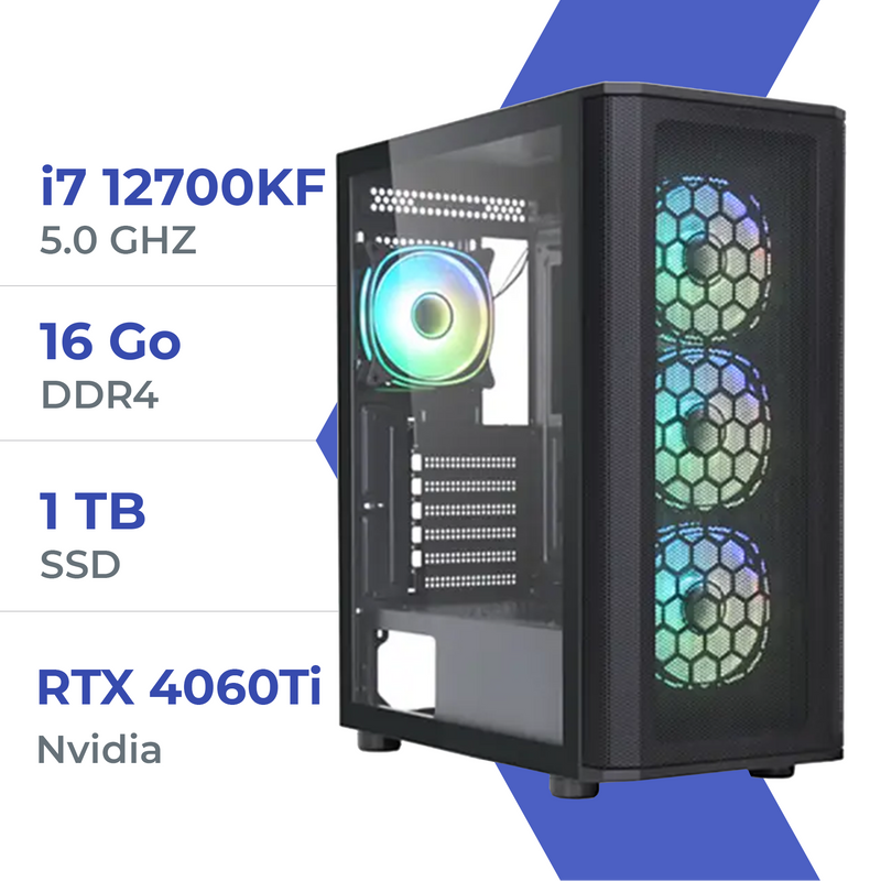 PC Gamer Techspace i7 12700KF/1TB SSD/16GB/RTX 4060Ti