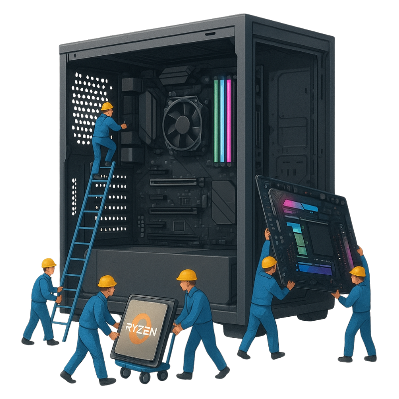 Avec montage (assemblage atelier)