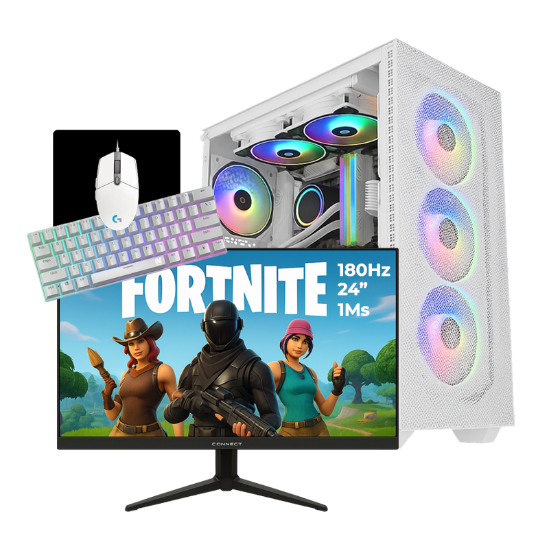 WHITE Setup Complet Techspace Ryzen 5 5600/512 GB SSD/16GB/RTX 3050