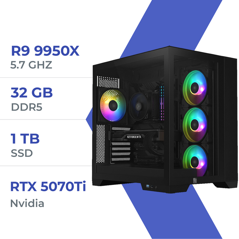PC Gamer Techspace Ryzen 9 9950X/1TB SSD/32GB/RTX 5070 Ti