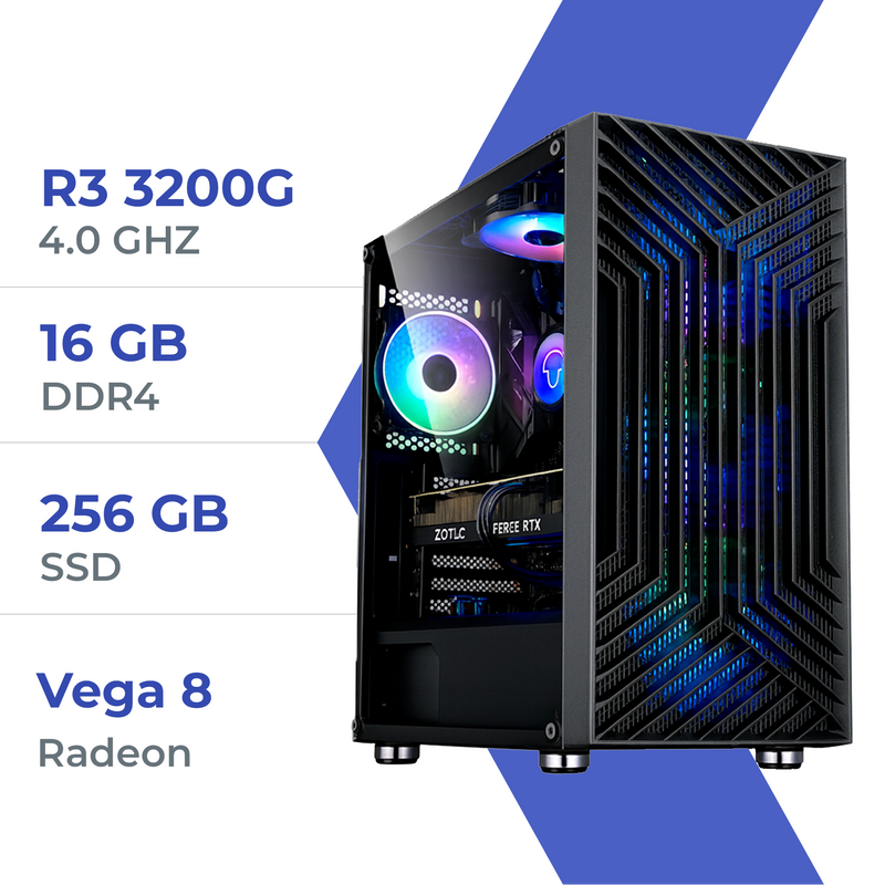PC Gamer Techspace Ryzen 3 3200G/16GB/256GB SSD/Radeon Vega 8