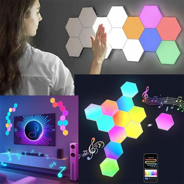 Smart Hexagon lights (6 pièces) prix maroc