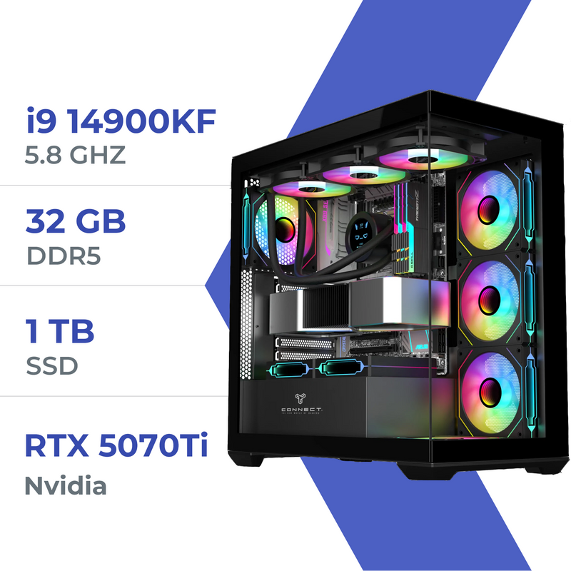 PC Gamer Techspace i9 14900KF/1TB SSD/32GB/RTX 5070 Ti