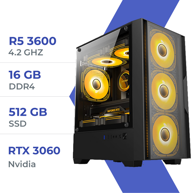 PC Gamer Techspace Ryzen 5 3600/512GB SSD/16GB/RTX 3060