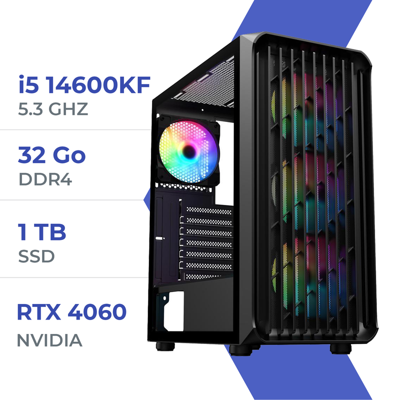 PC Gamer Techspace i5 14600KF/1TB SSD/32GB/RTX 4060