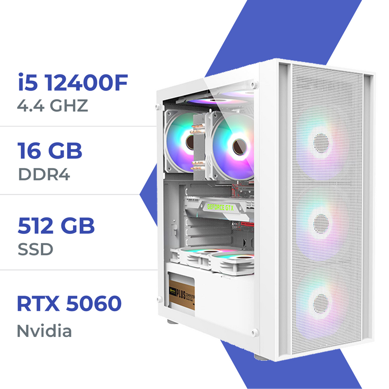 PC Gamer Techspace i5 12400F/512GB SSD/16GB/RTX 5060