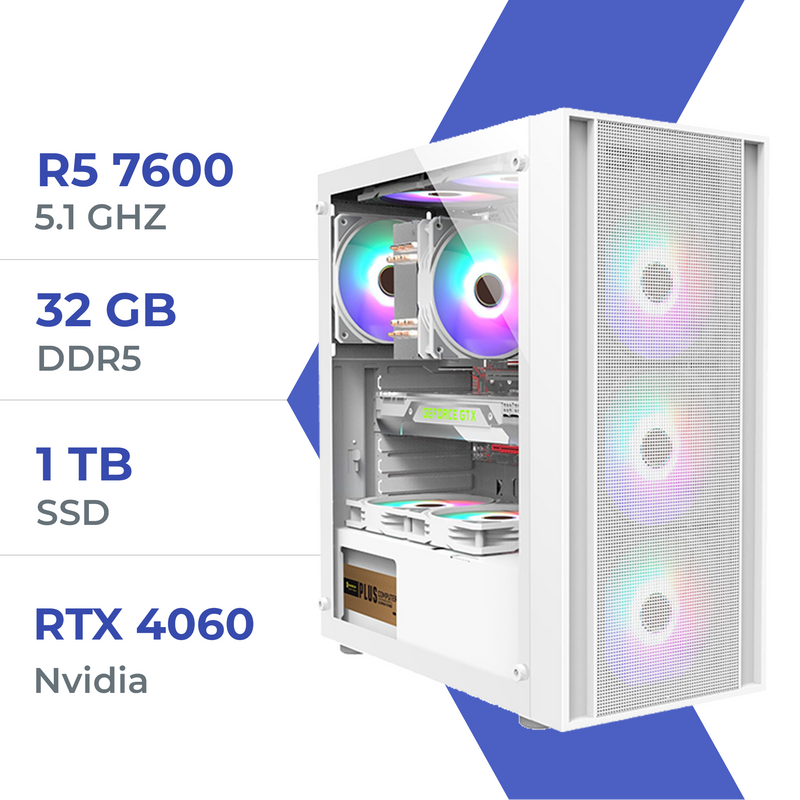 PC Gamer Techspace R5 7600/1TB SSD/32GB/RTX 4060