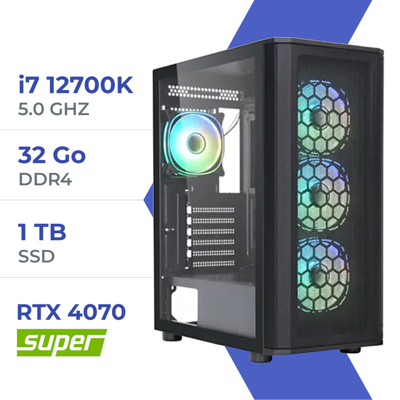 PC Gamer Techspace i7 12700K/1TB SSD/32GB/RTX 4070 SUPER