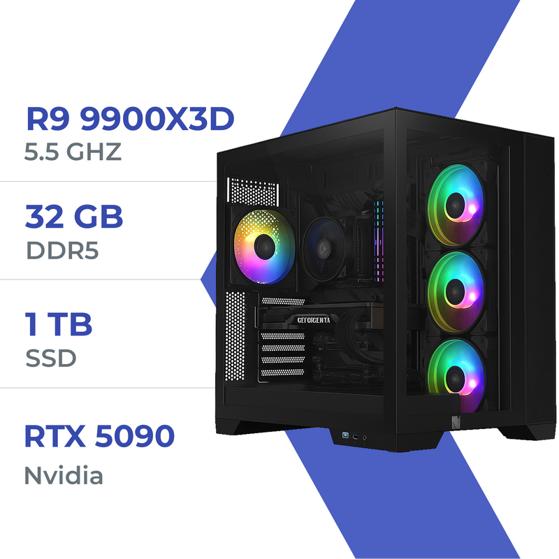 PC Gamer Techspace Ryzen 9 9900X3D/1TB SSD/32GB/RTX 5090