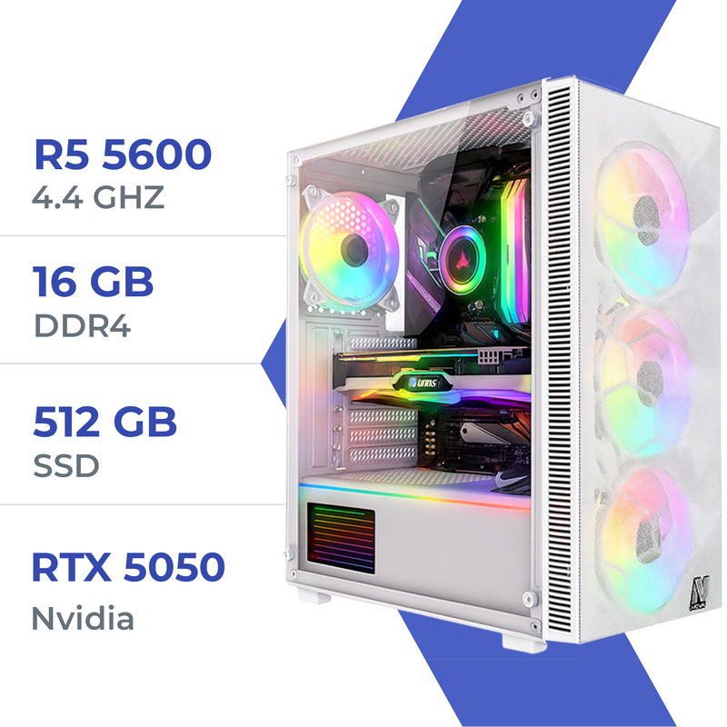 PC Gamer Techspace Ryzen 5 5600/512GB SSD/16GB/RTX 5050