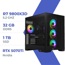 PC Gamer Techspace R7 9800X3D /1TB SSD/32GB/RTX 5070Ti