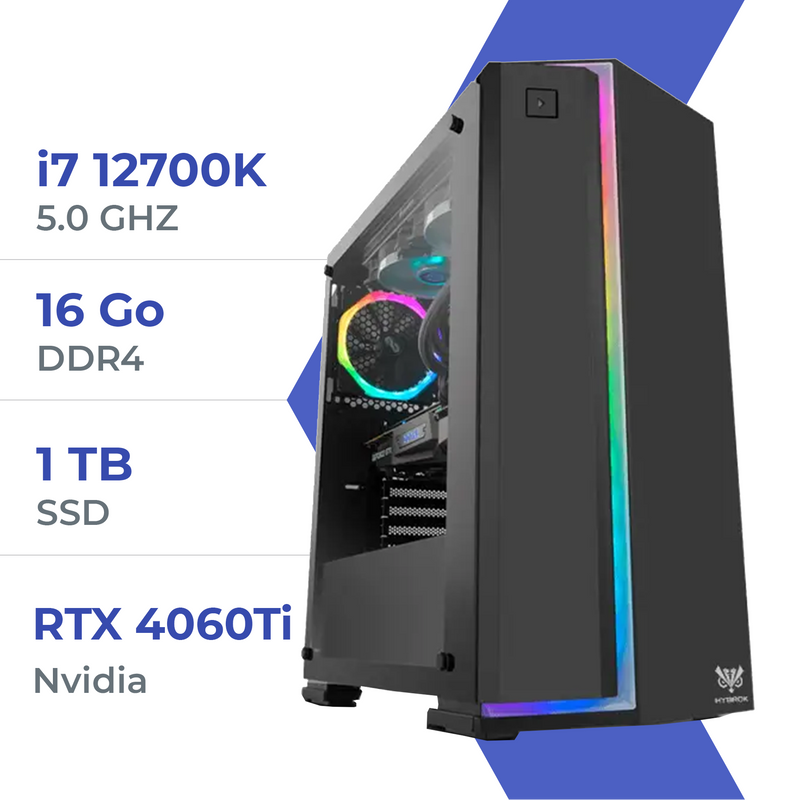 PC Gamer Techspace i7 12700K/1TB SSD/16GB/RTX 4060Ti