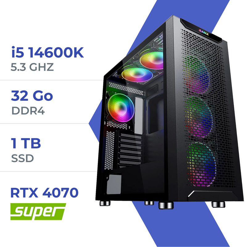 PC Gamer Techspace i5 14600K/1TB SSD/32GB/RTX 4070 SUPER