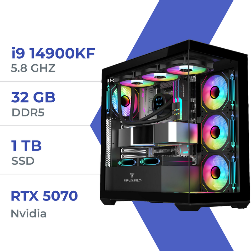 PC Gamer Techspace i9 14900KF/1TB SSD/32GB/RTX 5070