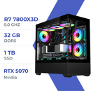 PC Gamer Techspace R7 7800X3D /1TB SSD/32GB/RTX 5070