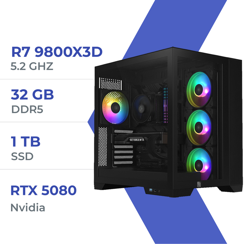 PC Gamer Techspace R7 9800X3D /1TB SSD/32GB/RTX 5080