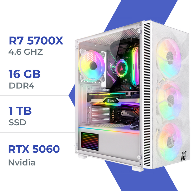 PC Gamer Techspace  R7 5700X/1TB SSD/16GB/RTX 5060