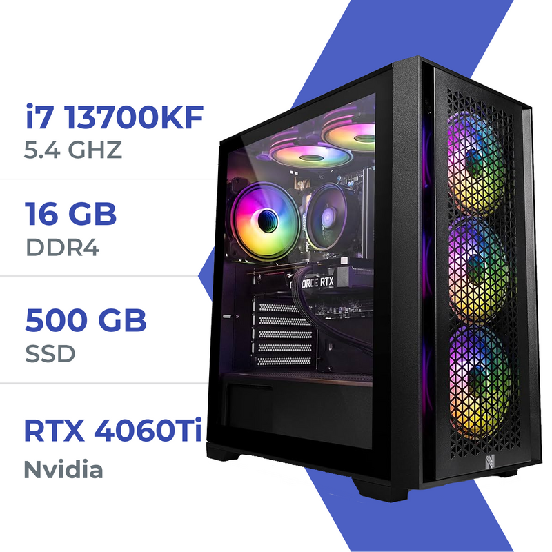 PC Gamer Techspace i7 13700KF/500GB SSD/16GB/RTX 4060Ti