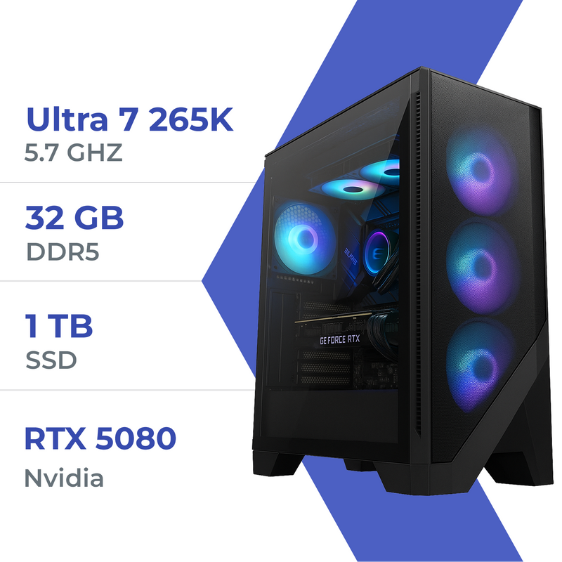 PC Gamer Techspace Ultra 7 265K/1TB SSD/32GB/RTX 5080