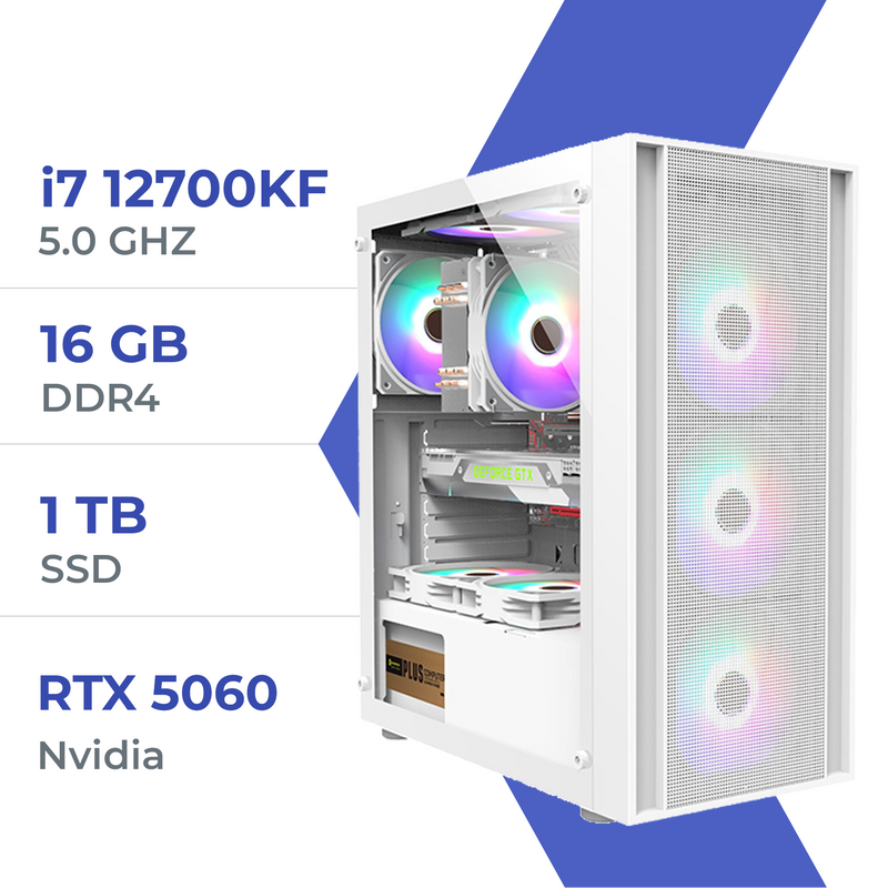 PC Gamer Techspace i7 12700KF/1 TB SSD/16GB/RTX 5060