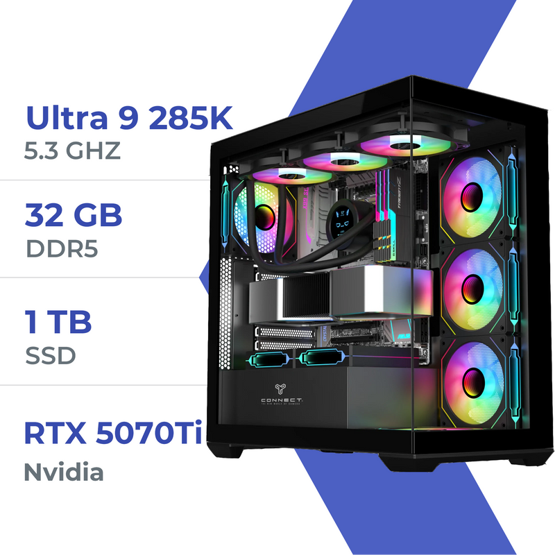 PC Gamer Techspace Ultra 9 285K/1TB SSD/32GB/RTX 5070Ti