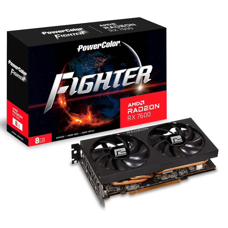 PowerColor AMD Radeon RX 7600 Fighter 8GB GDDR6 Prix Maroc 