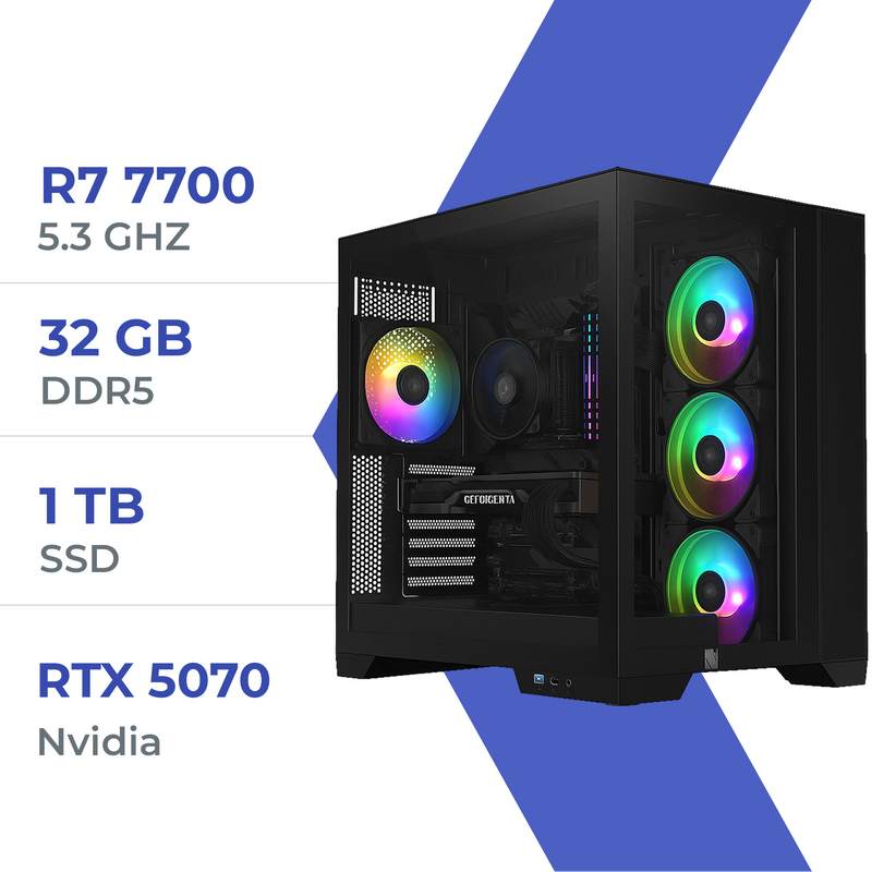 PC Gamer Techspace R7 7700/1TB SSD/32GB/RTX 5070