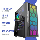 PC Gamer Techspace Ryzen 5 5600/512GB SSD/16GB/RX 9060 XT 8GB