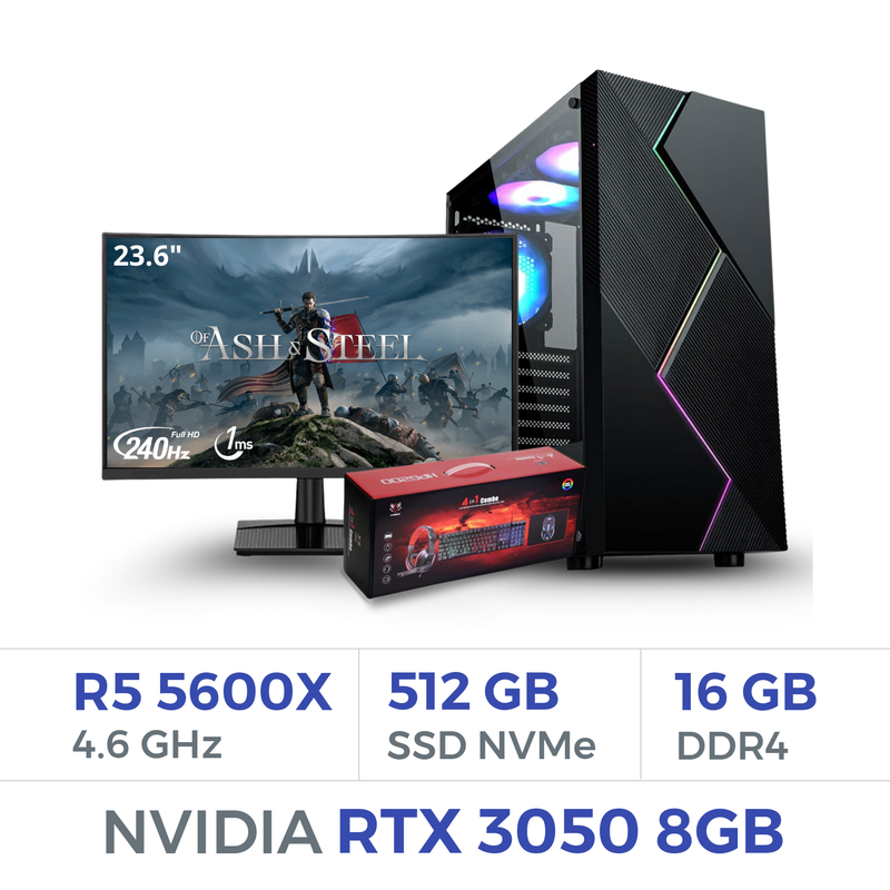 Setup Complet Techspace Ryzen 5 5600X/512 GB SSD/16GB/RTX 3050 8GB