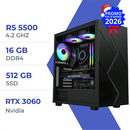 PC Gamer Techspace Ryzen 5 5500/512GB SSD/16GB/RTX 3060 12GB