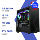 PC Gamer Techspace Ryzen 5 5600X/512GB SSD/16GB/RTX 3060