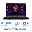 MSI GF63 12UCX THIN i7-12650H/16GB/512GB SSD/RTX2050 4GB/15.6'' Win11