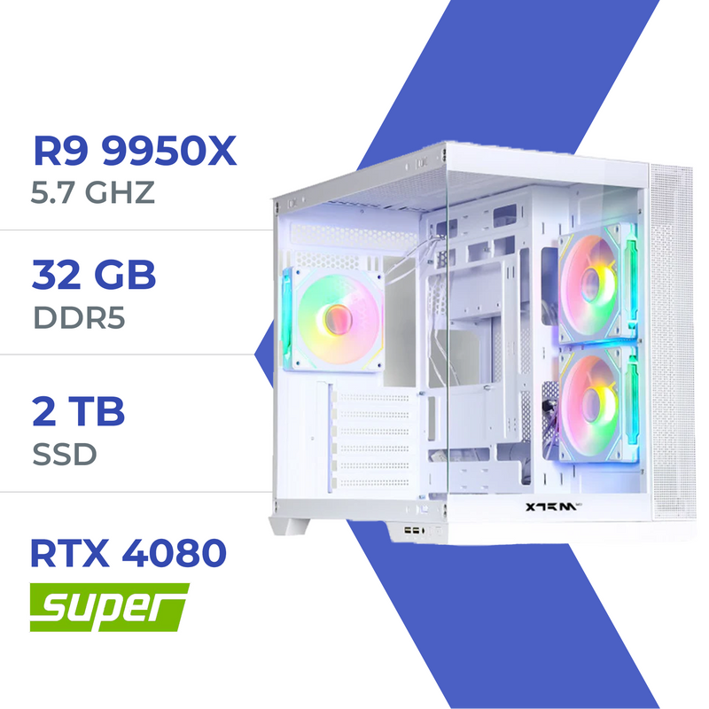 PC Gamer Techspace R9 9950X /2TB SSD/32GB/RTX 4080 SUPER