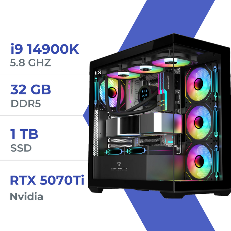 PC Gamer Techspace i9 14900K/1TB SSD/32GB/RTX 5070Ti