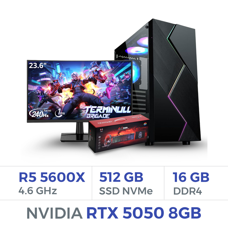 Setup Complet Techspace Ryzen 5 5600X/512 GB SSD/16GB/RTX 5050