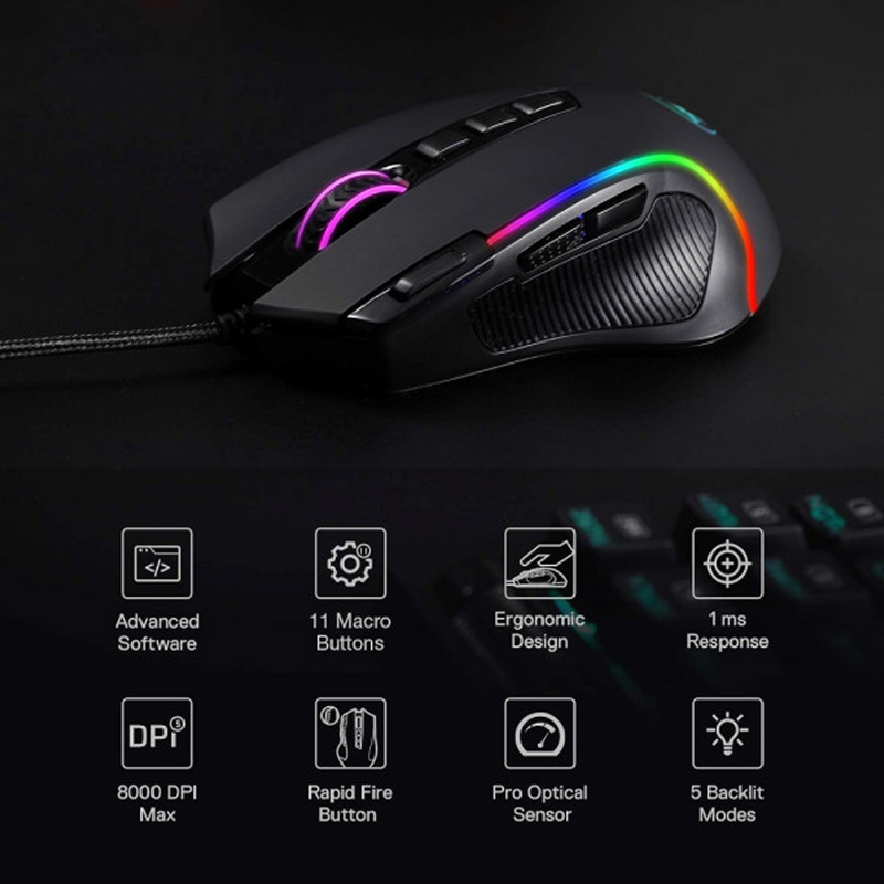 Redragon M612 Predator RGB Prix Maroc