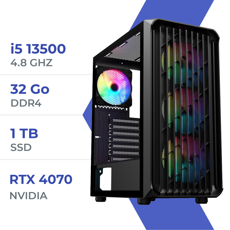 PC Gamer Techspace i5 13500/1TB SSD/32GB/RTX 4070