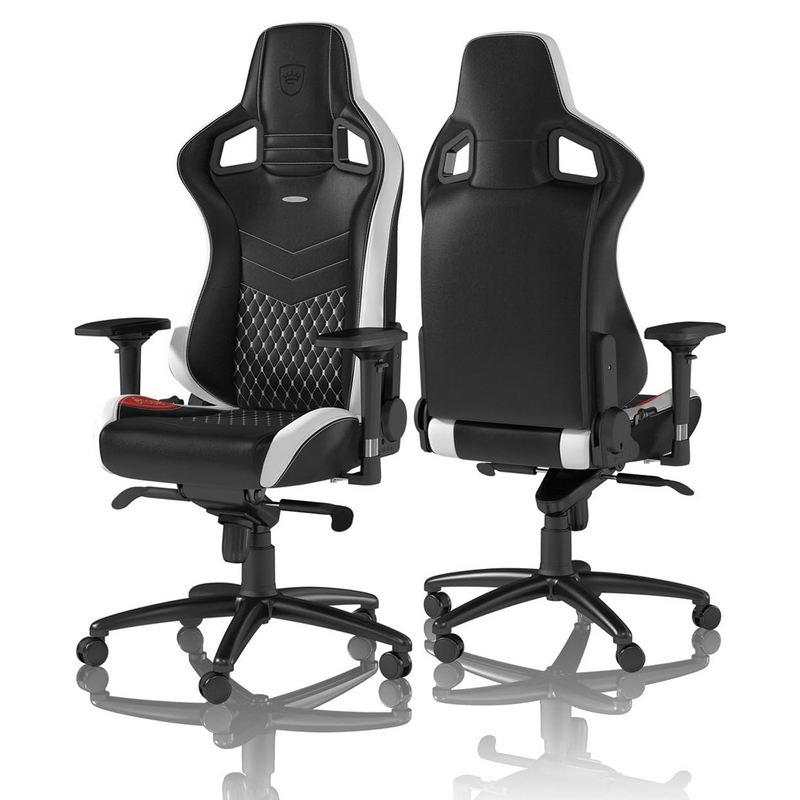 Noblechairs EPIC Real Leather Black/Red/White Maroc Prix