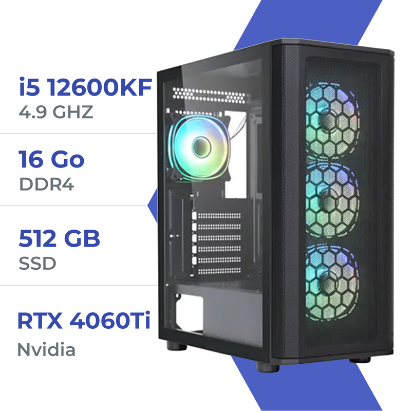 PC Gamer Techspace i5 12600KF/512GB SSD/16GB/RTX 4060Ti