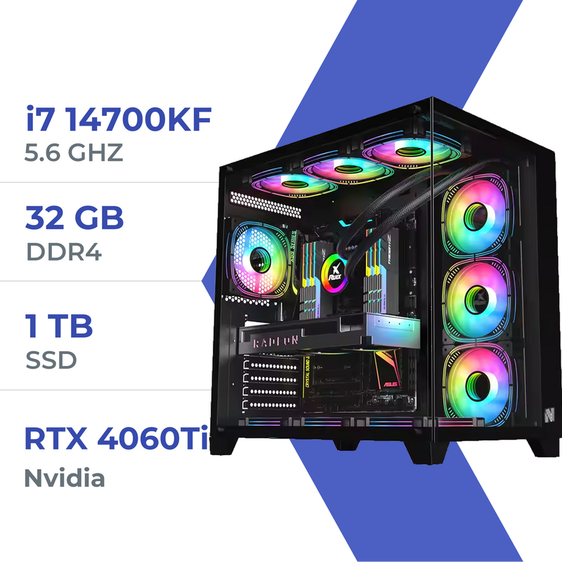 PC Gamer Techspace i7 14700KF/1TB SSD/32GB/RTX 4060Ti