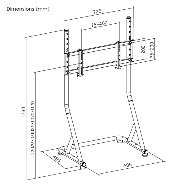 XTRMLAB X10RS-80SRL Support TV Maroc